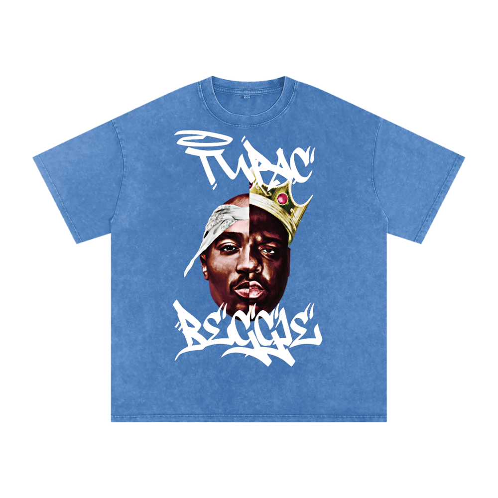 Tupac x Biggie Acid Wash Oversize T-Shirt