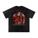 Sinners Acid Wash Oversize T-Shirt