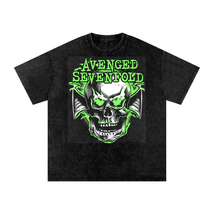 Avenged Sevenfold Acid Wash Oversize T-Shirt