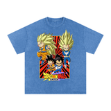 Goku x Vegeta Dragon ball Daima Acid Wash Oversize T-Shirt