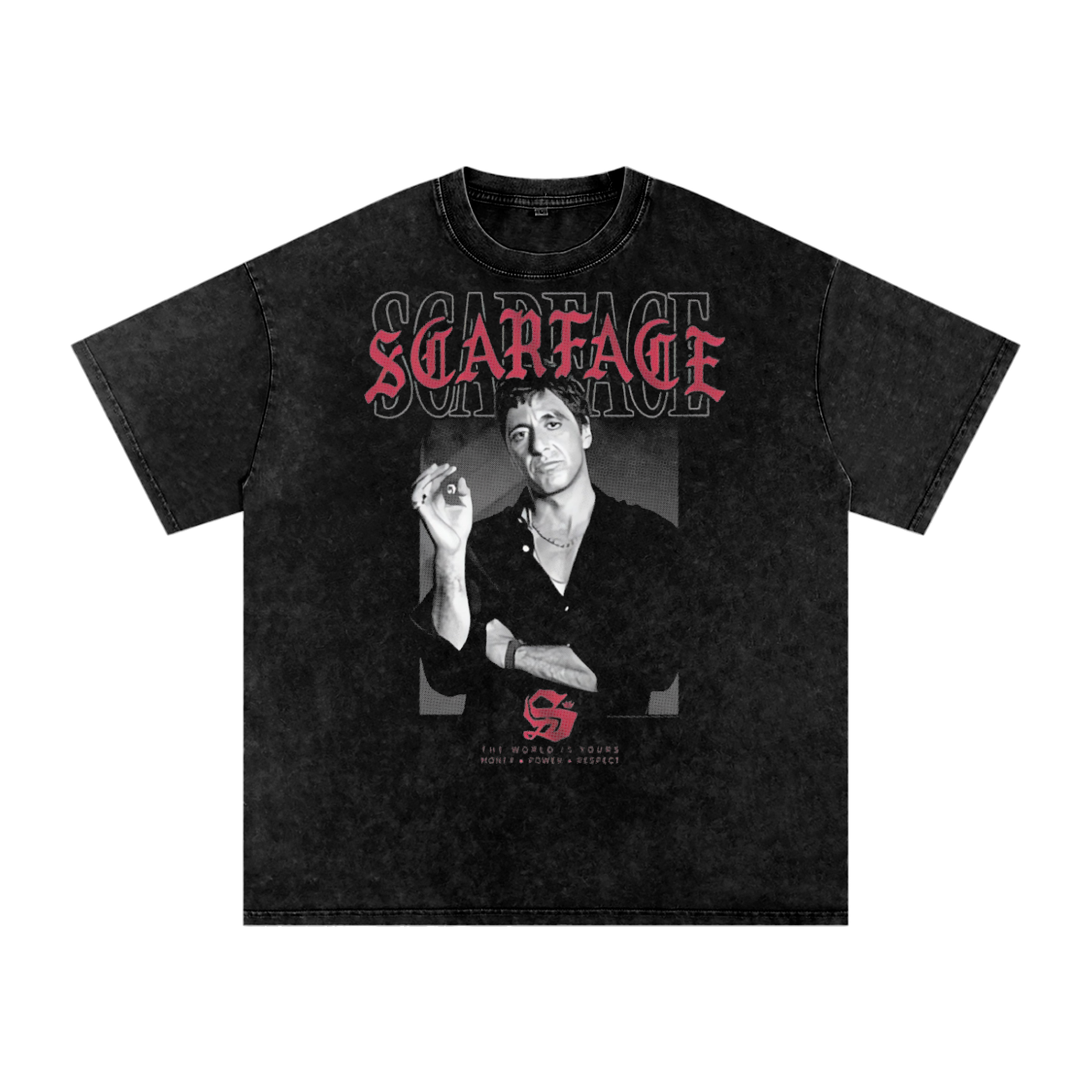 Scarface Acid Wash Oversize T-Shirt