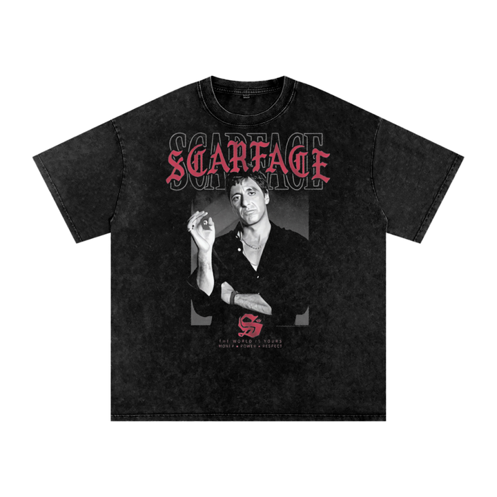Scarface Acid Wash Oversize T-Shirt