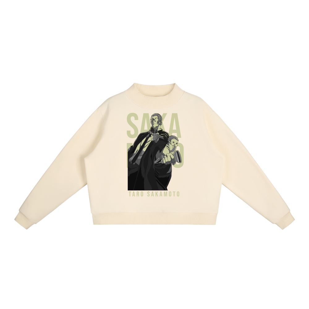 Sakamoto Days Essential Fleece Mid-Neck Crew Sweatshirt