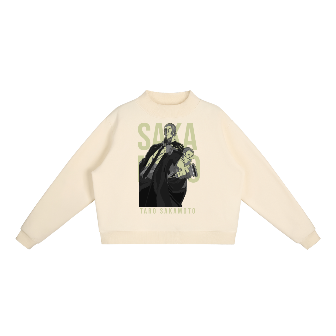 Sakamoto Days Essential Fleece Mid-Neck Crew Sweatshirt