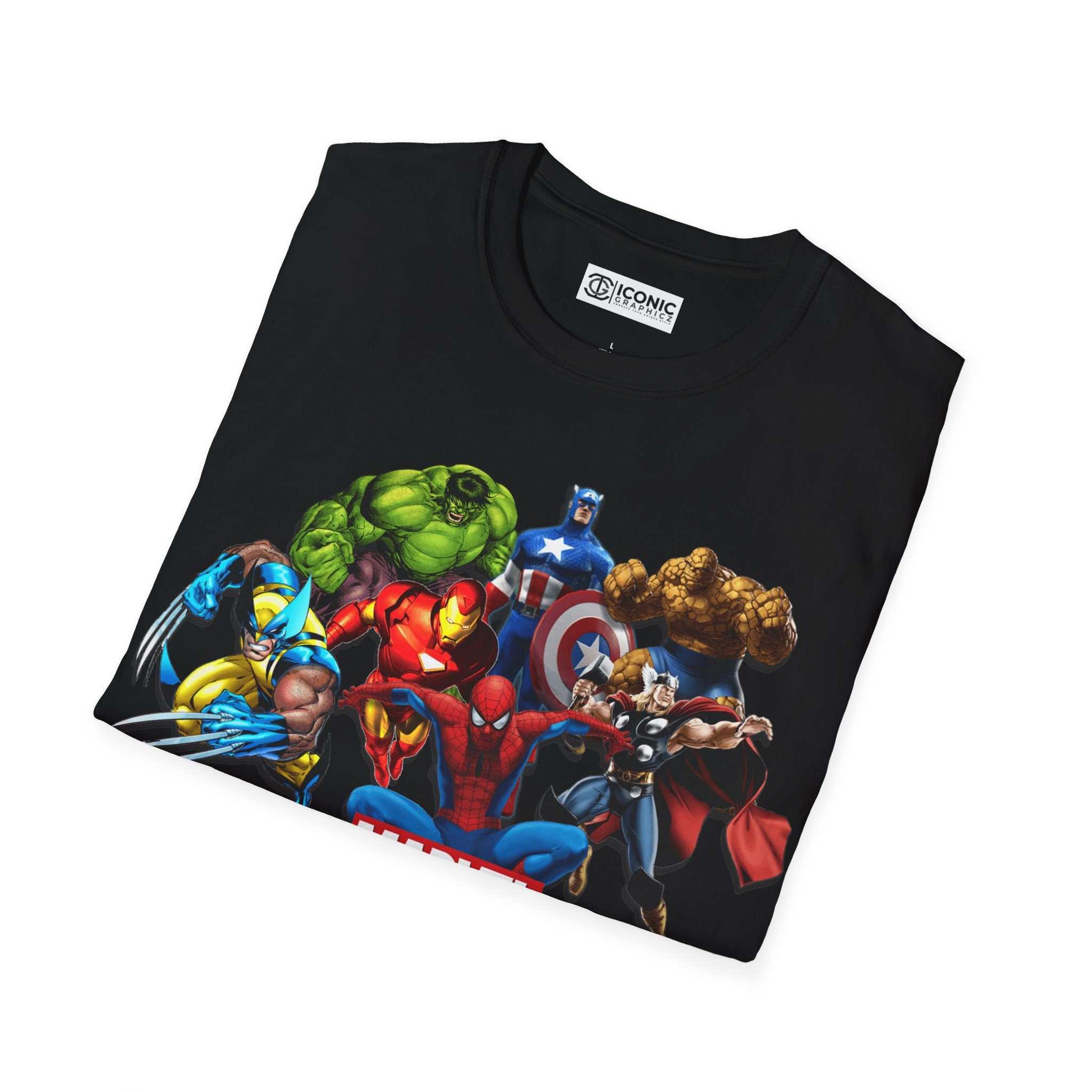 Marvel Heros Unisex Softstyle T-Shirt - IGZ Clothing 