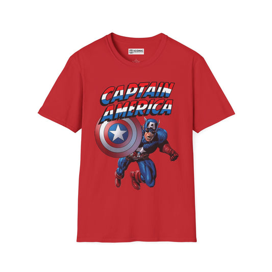 Captain America Unisex Softstyle T-Shirt - IGZ Clothing 