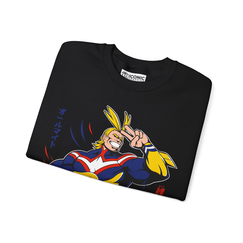 All Might and Deku Heavy Blend Crewneck Sweatshirt Printify