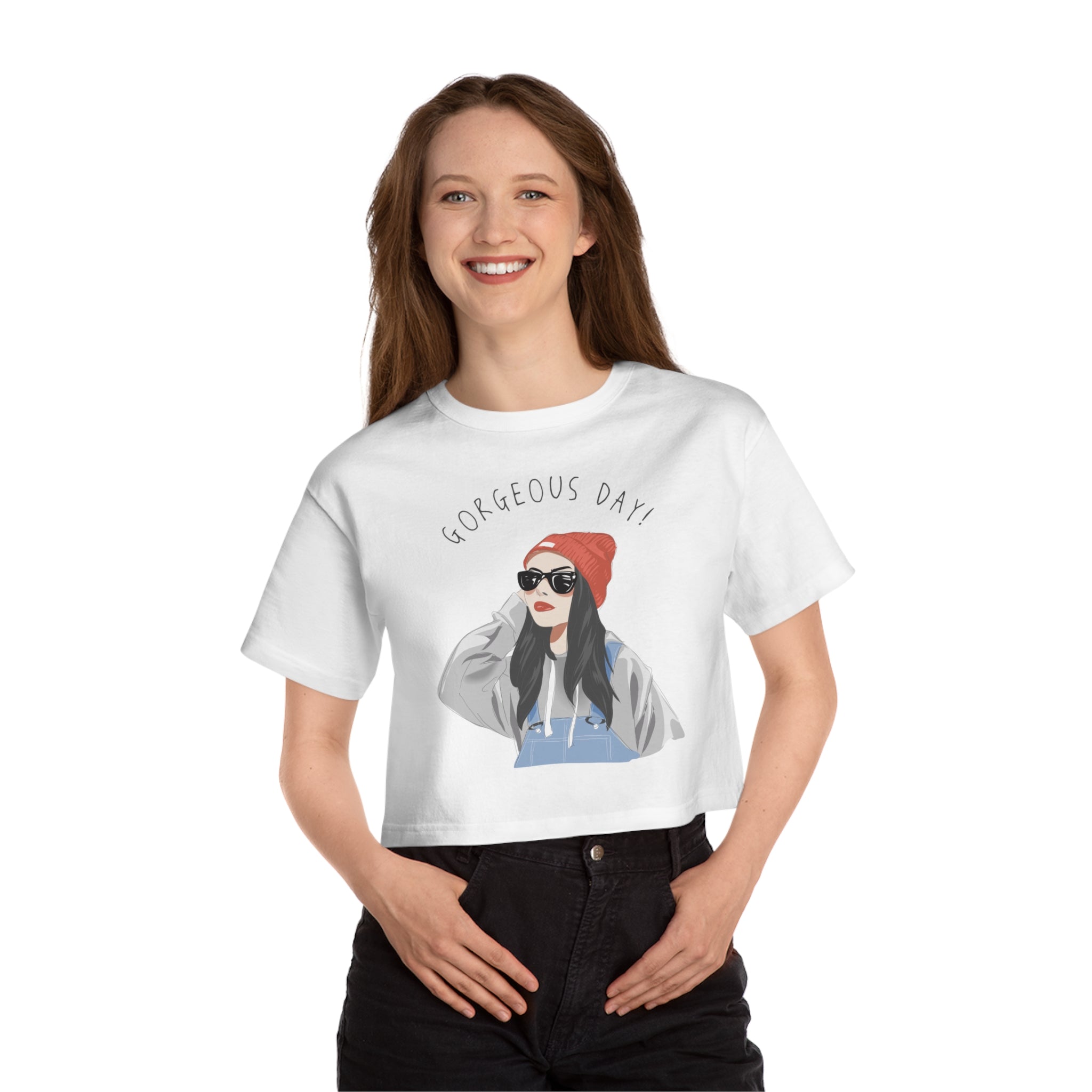 Gorgeous day Champion Women's Heritage Cropped T-Shirt