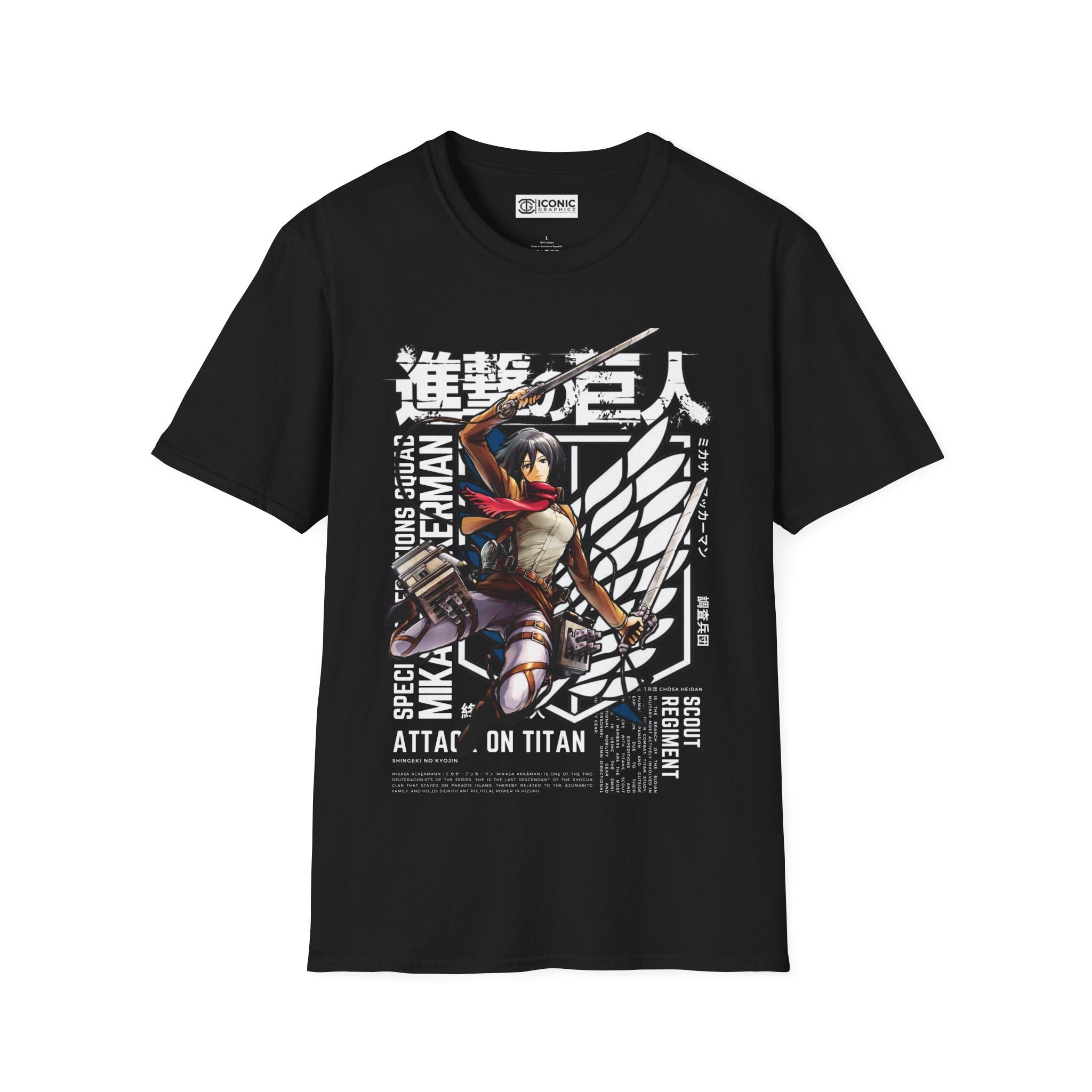 Mikasa Unisex Softstyle T-Shirt - IGZ Clothing 