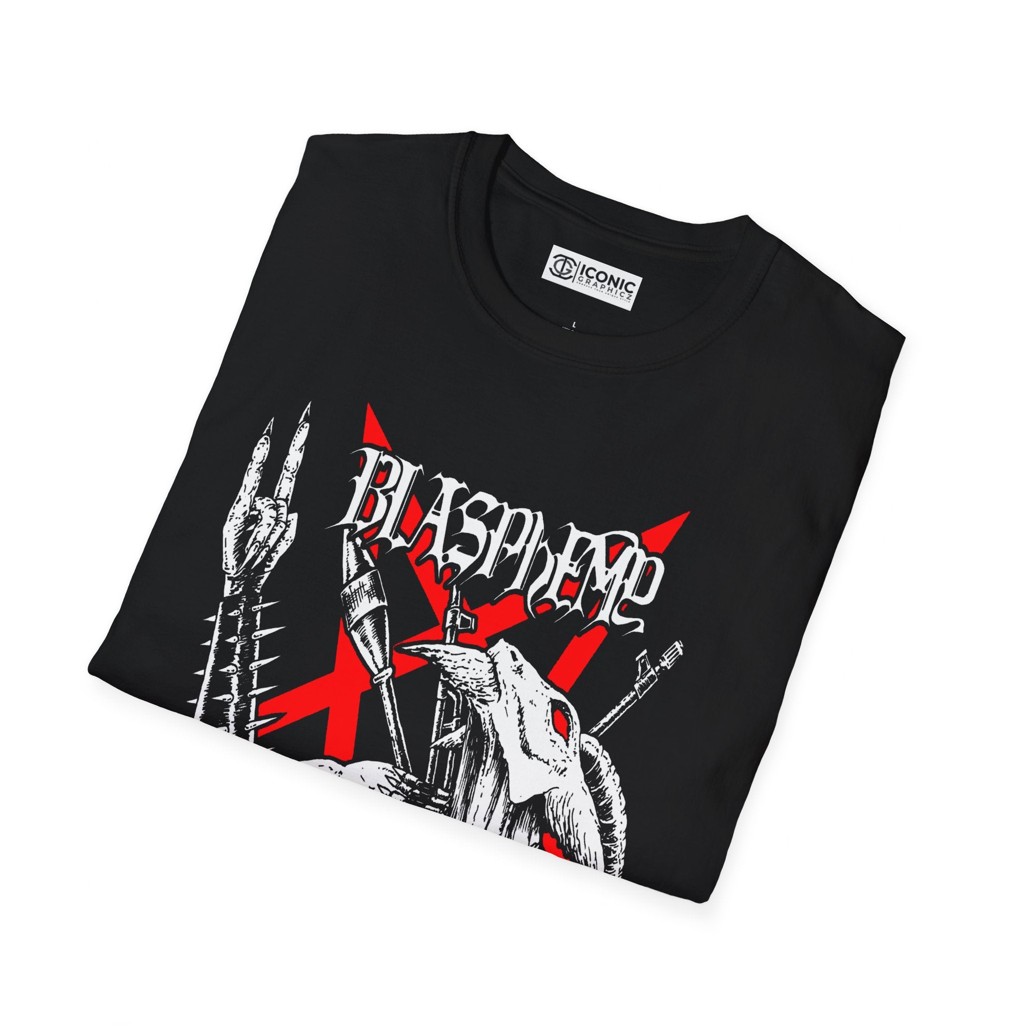 Blaspheme Unisex Softstyle T-Shirt - IGZ Clothing 