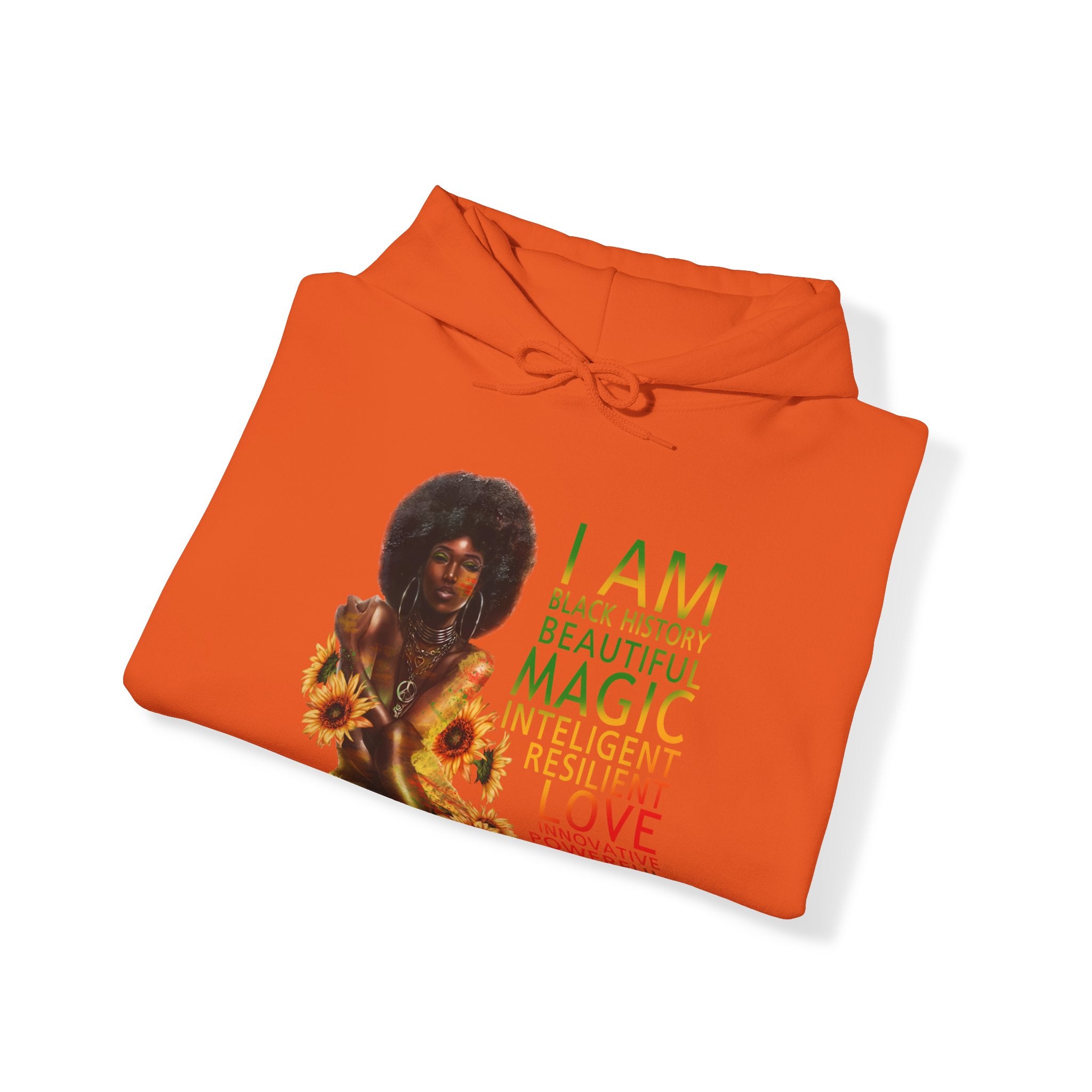 Black girl magic Unisex Heavy Blend™ Hooded Sweatshirt - IGZ Clothing 