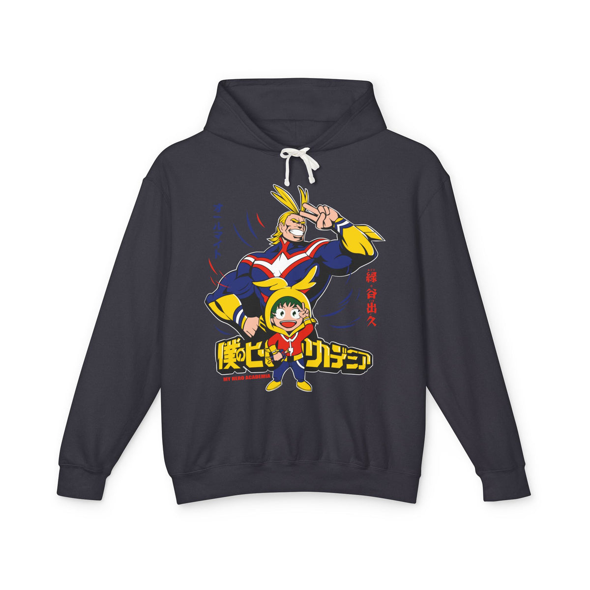 All Might and Deku Unisex Lightweight Hooded Sweatshirt