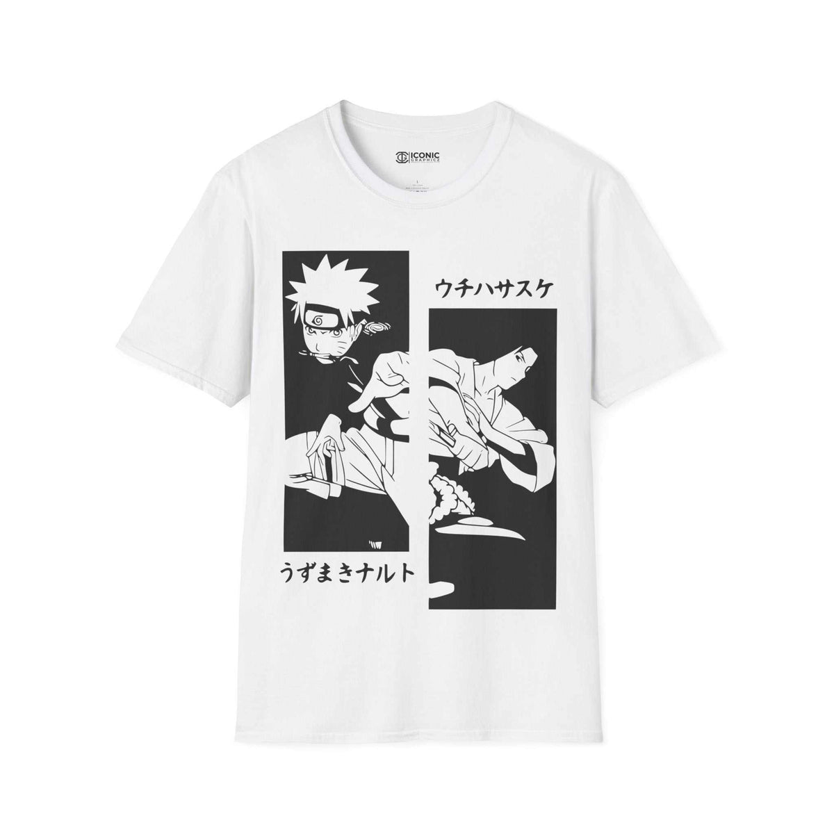 Uzumaki Naruto & Uchiha Sasuke Unisex Softstyle T-Shirt - IGZ Clothing 