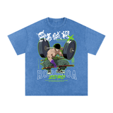 Zoro One Piece Acid Wash Oversize T-Shirt