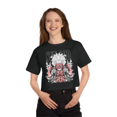 Sun God Luffy Champion Women's Heritage Cropped T-Shirt - IGZ Clothing 