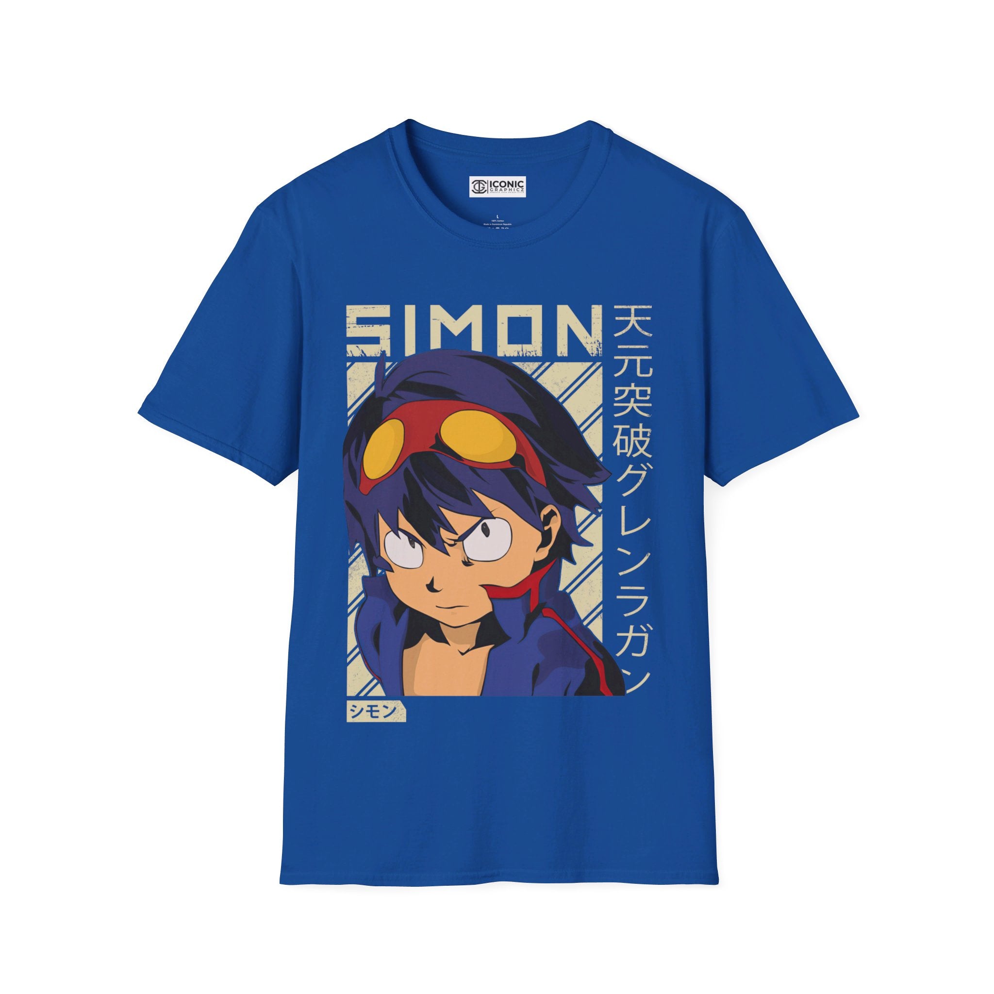 Gurren Lagann Simon Unisex Softstyle T-Shirt - IGZ Clothing 