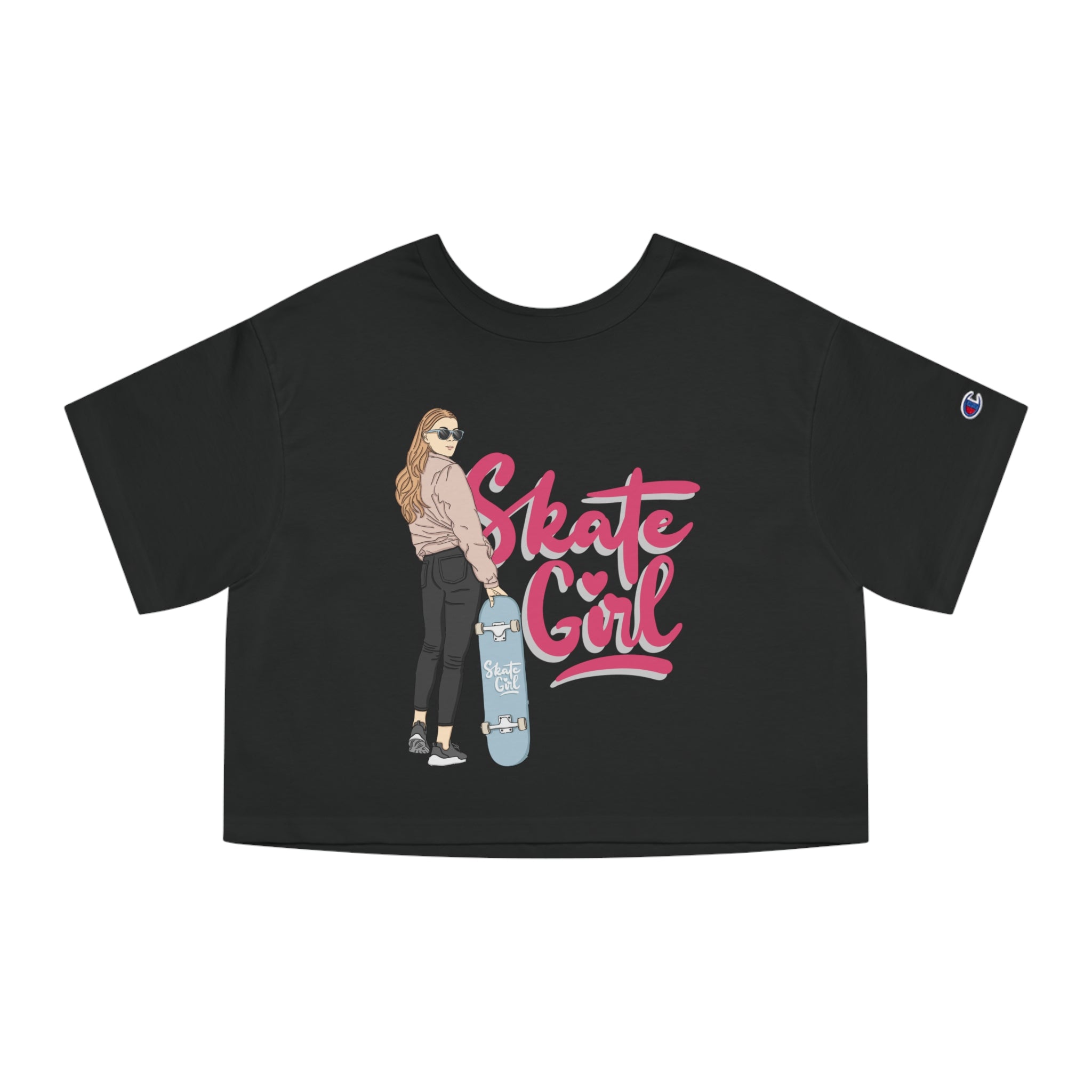 Skate Girl Champion Women's Heritage Cropped T-Shirt