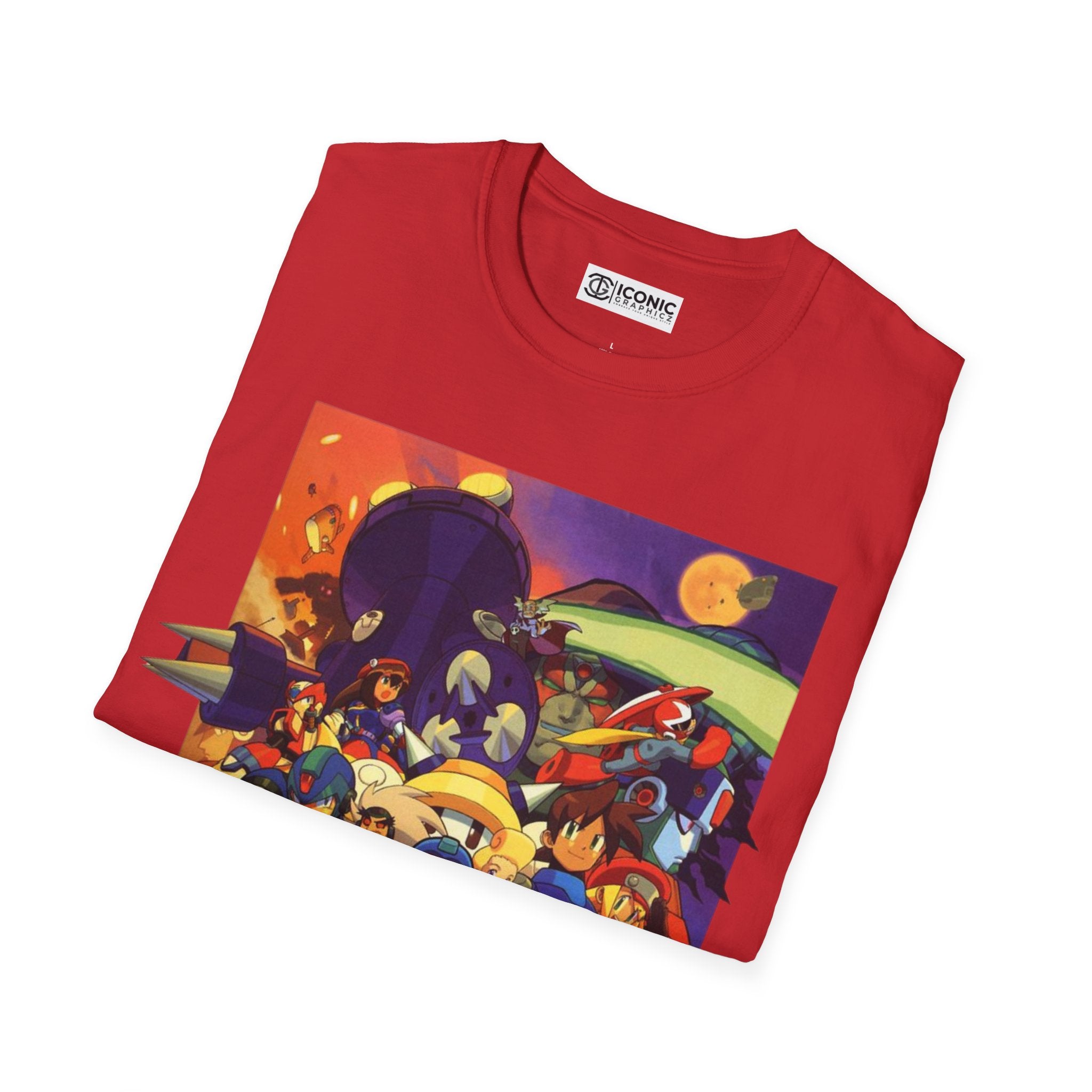 Mega Man Unisex Softstyle T-Shirt - IGZ Clothing 