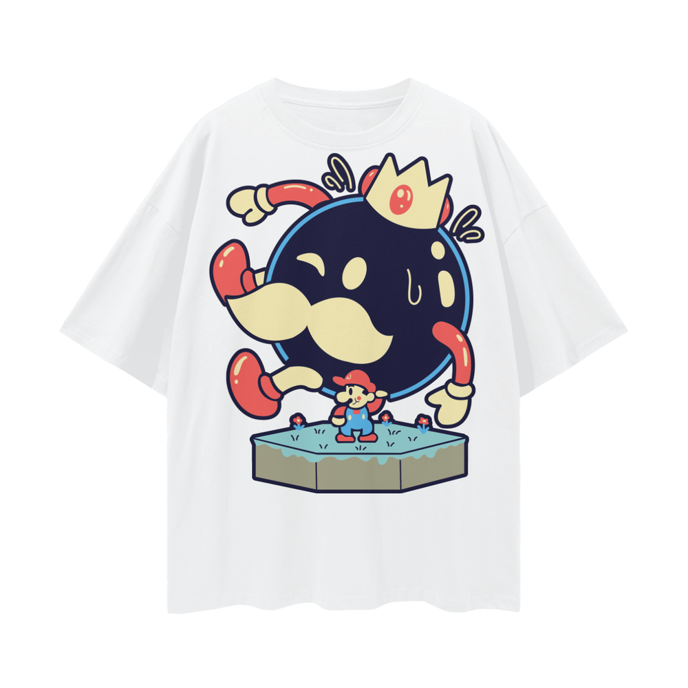 Super Mario Oversize Deep Drop Shoulder Tee