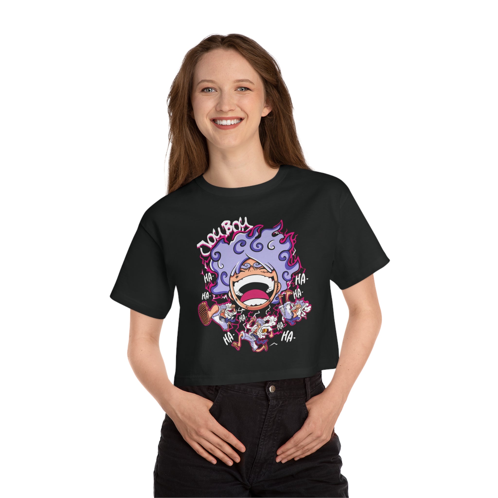 Sun God Luffy Champion Women's Heritage Cropped T-Shirt - IGZ Clothing 