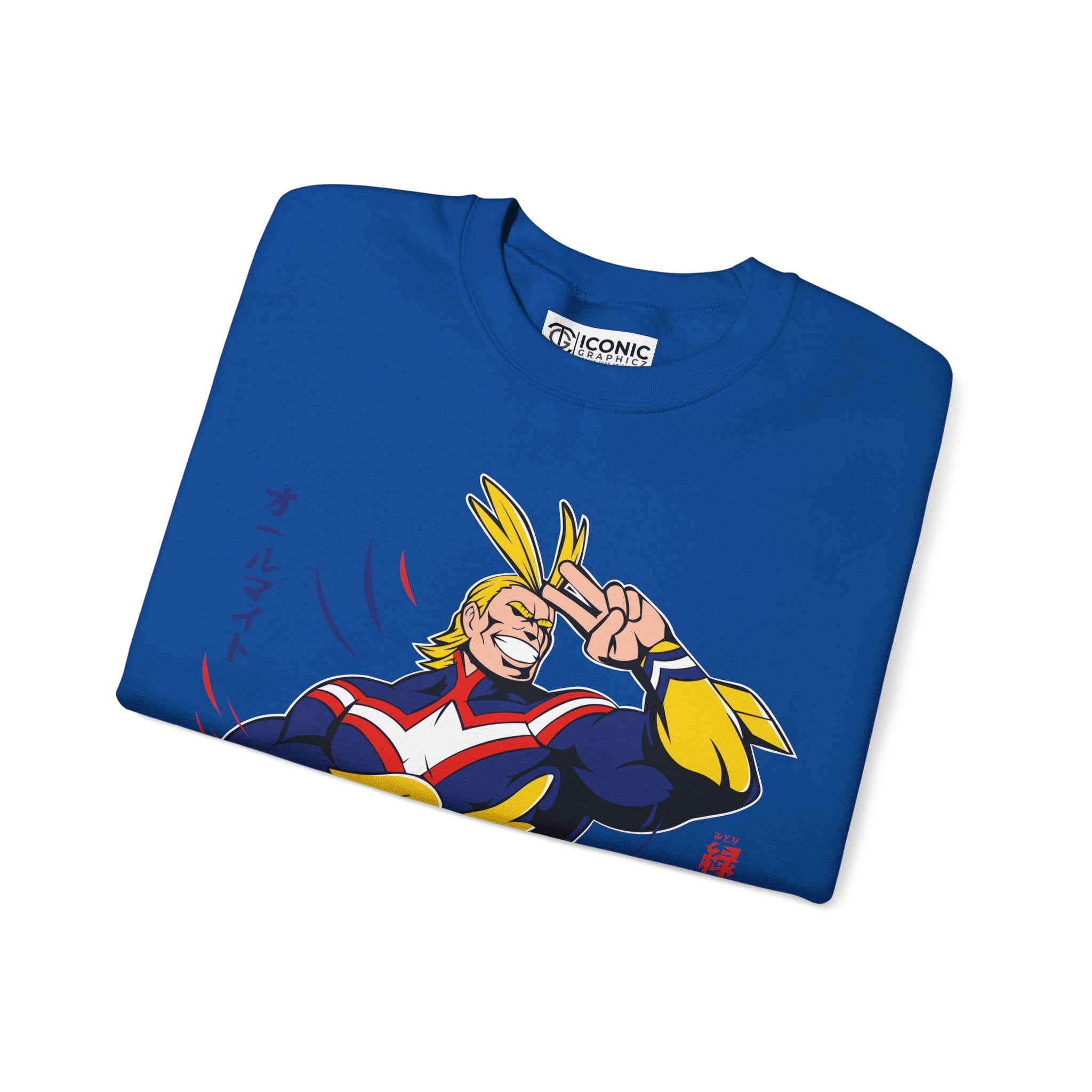 All Might and Deku Heavy Blend Crewneck Sweatshirt