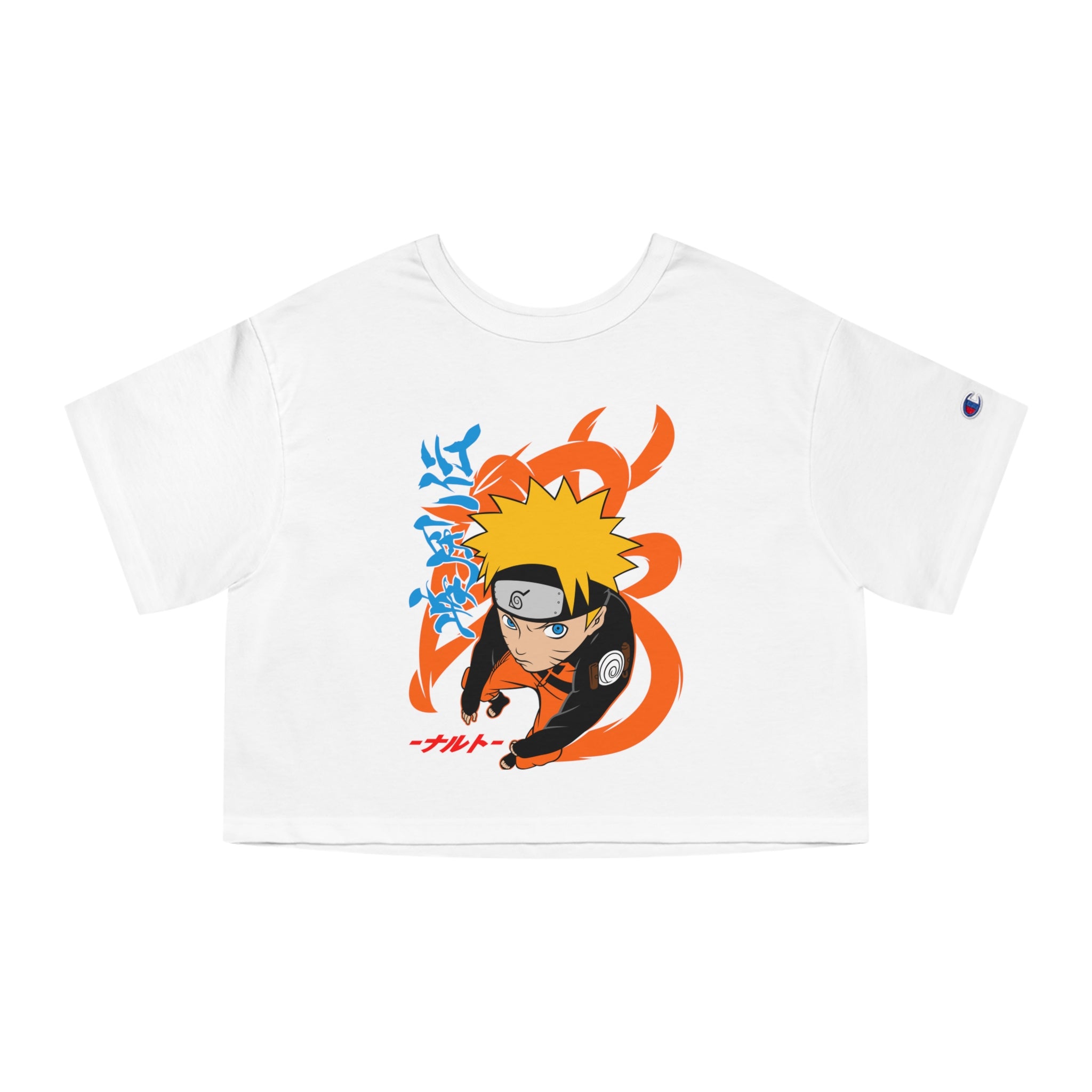 Uzumaki Naruto Champion Women's Heritage Cropped T-Shirt - IGZ Clothing 