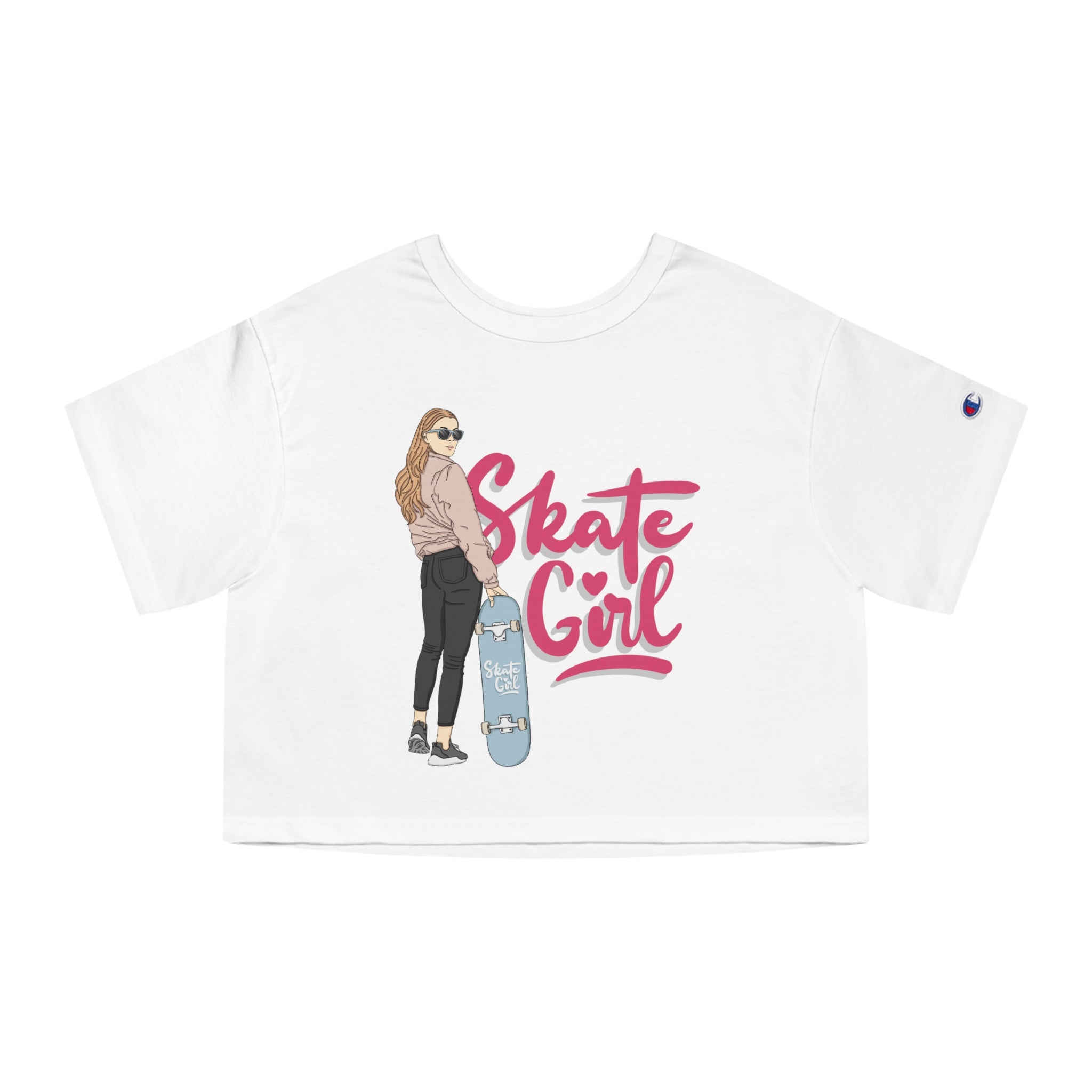 Skate Girl Champion Women's Heritage Cropped T-Shirt