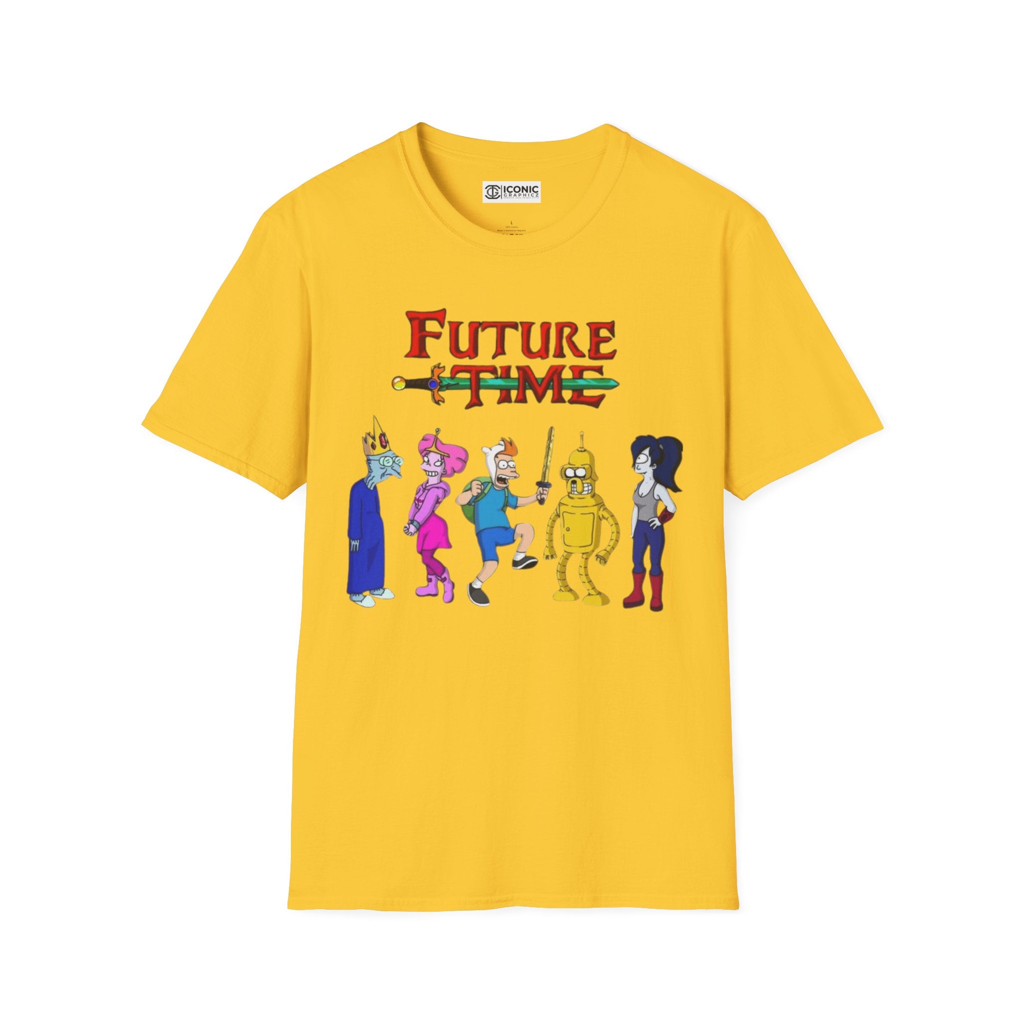 Futurama and Adventure time parody Unisex Softstyle T-Shirt - IGZ Clothing 