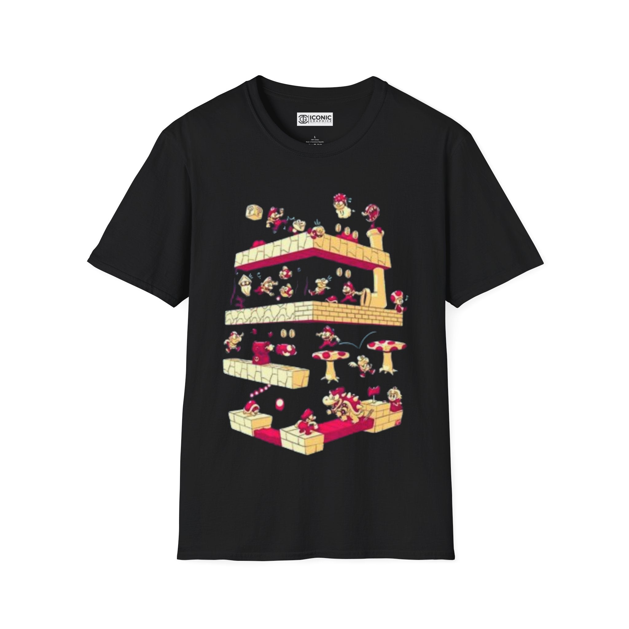 Mario Unisex Softstyle T-Shirt - IGZ Clothing 