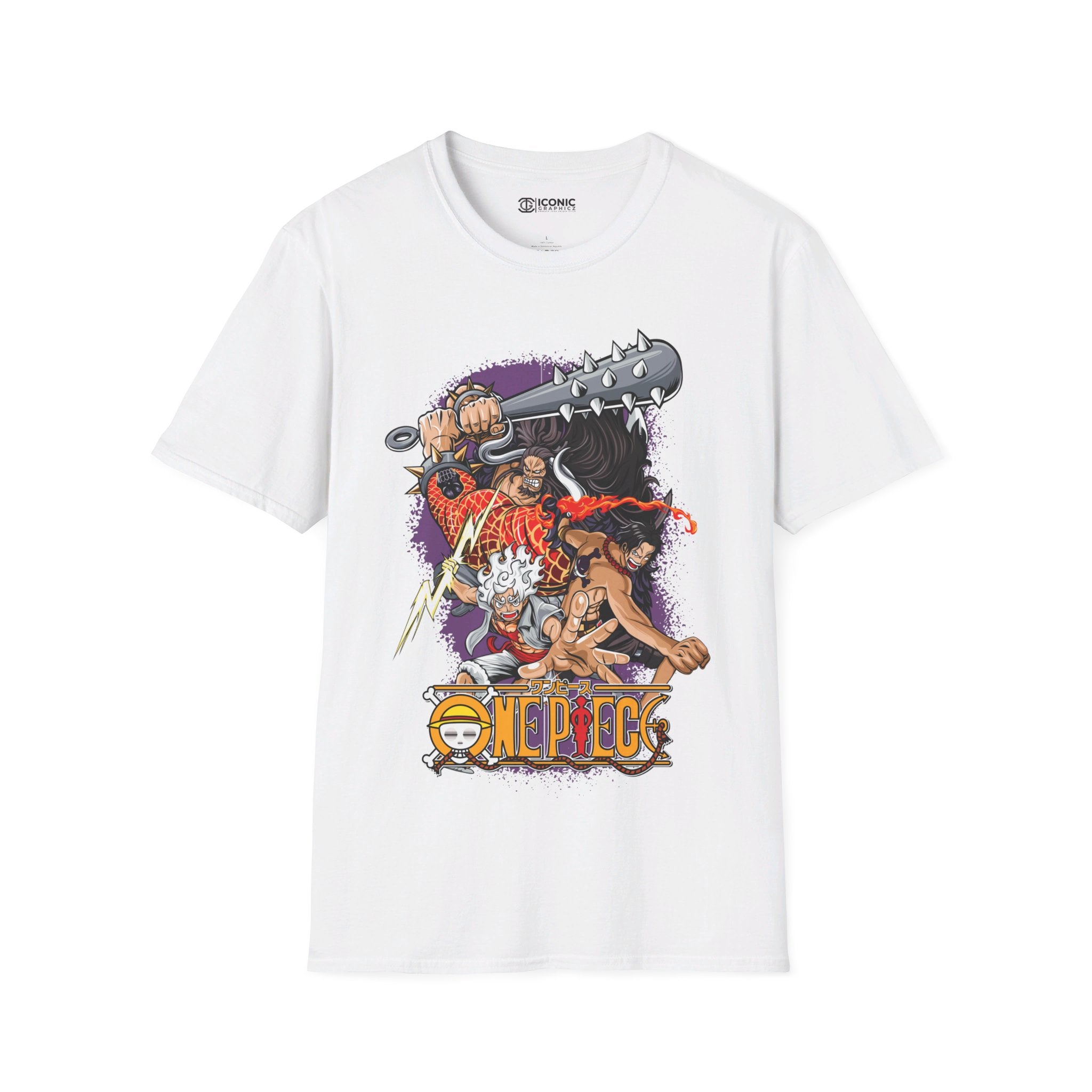 Luffy and Kaido Unisex Softstyle T-Shirt - IGZ Clothing 