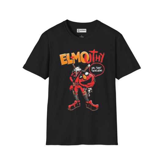 Elmo Deadpool parody Unisex Softstyle T-Shirt - IGZ Clothing 