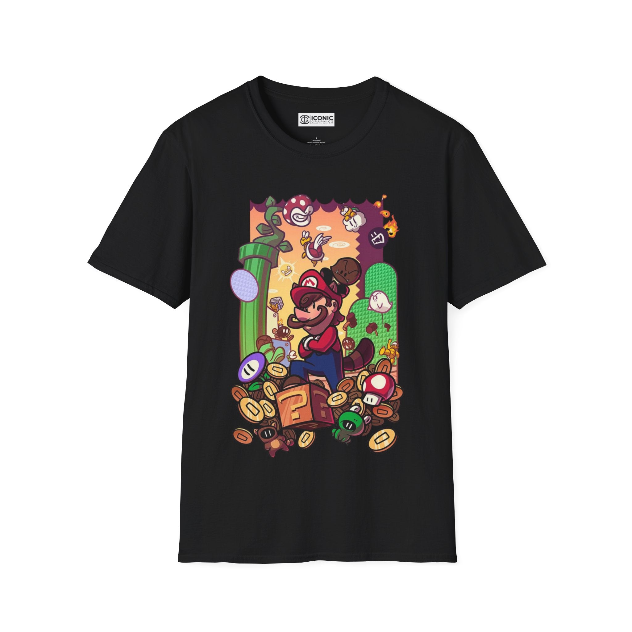 Mario Unisex Softstyle T-Shirt - IGZ Clothing 