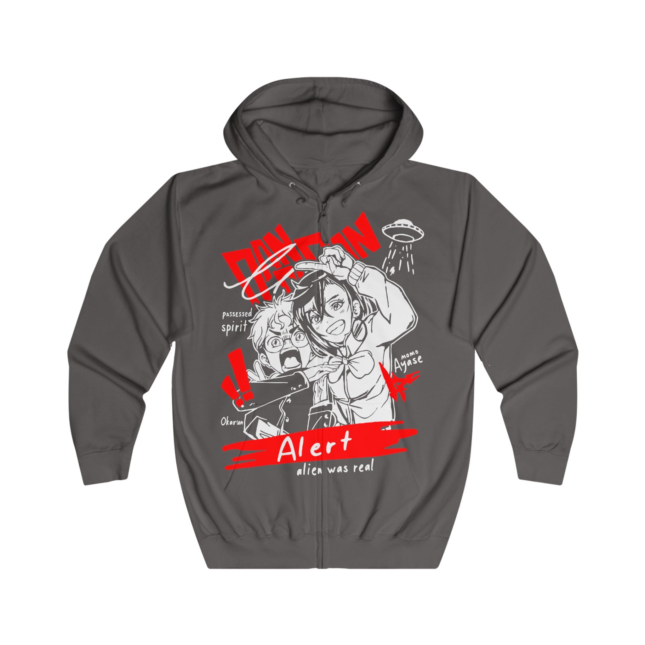 Okarun and Momo Dandadan Full Zip Hoodie