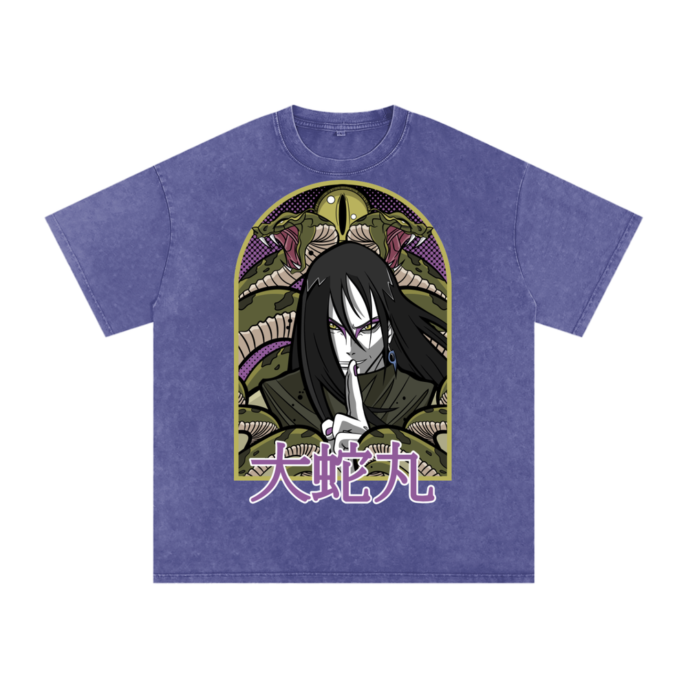 Orochimaru Naruto Acid Wash Oversize T-Shirt