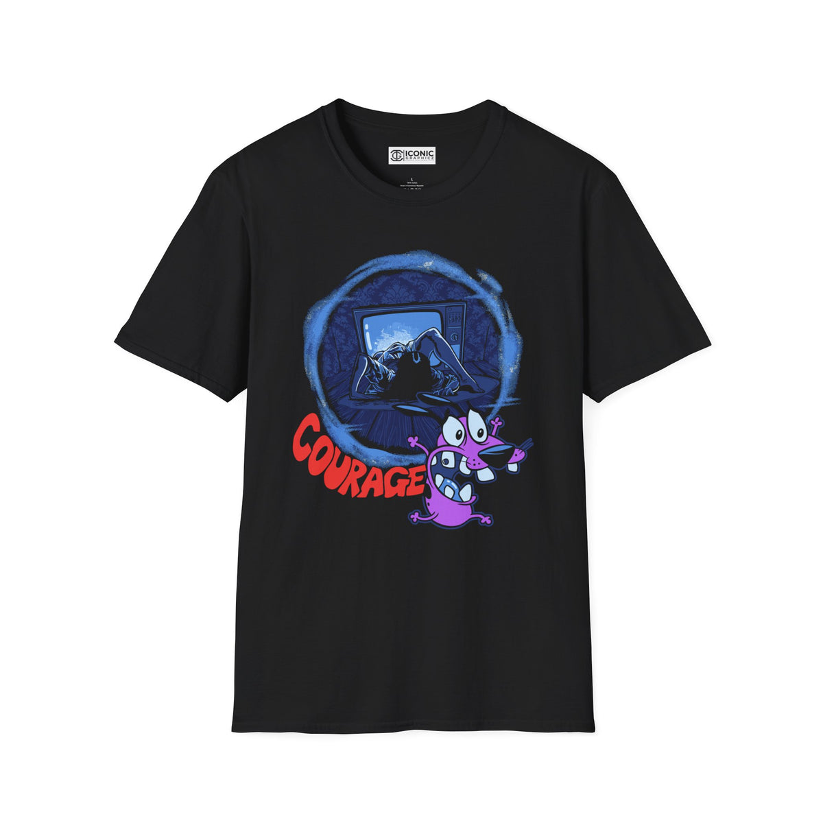 Courage Cowardly Dog Unisex Softstyle T-Shirt - IGZ Clothing 