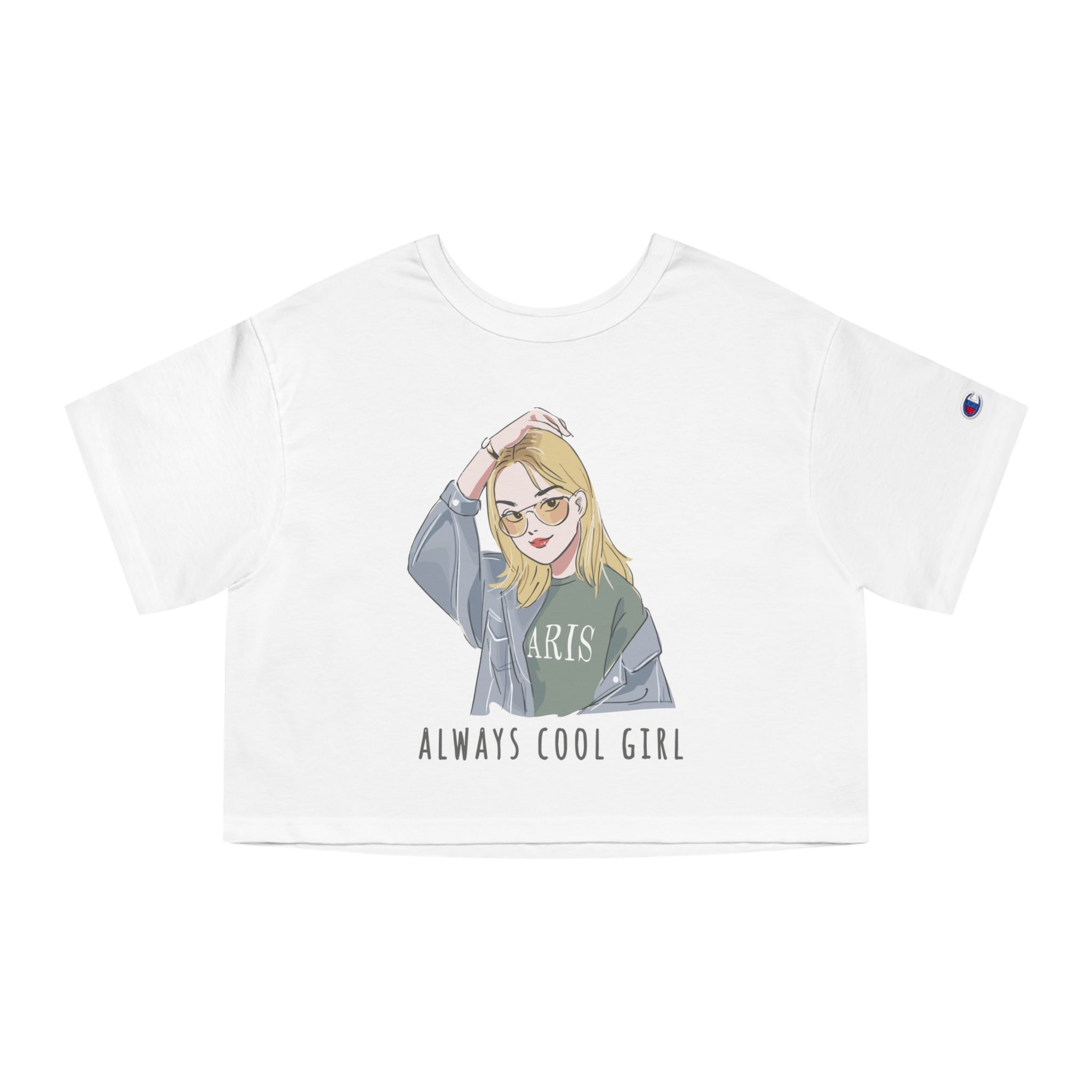 Always Cool Girl Champion Women's Heritage Cropped T-Shirt