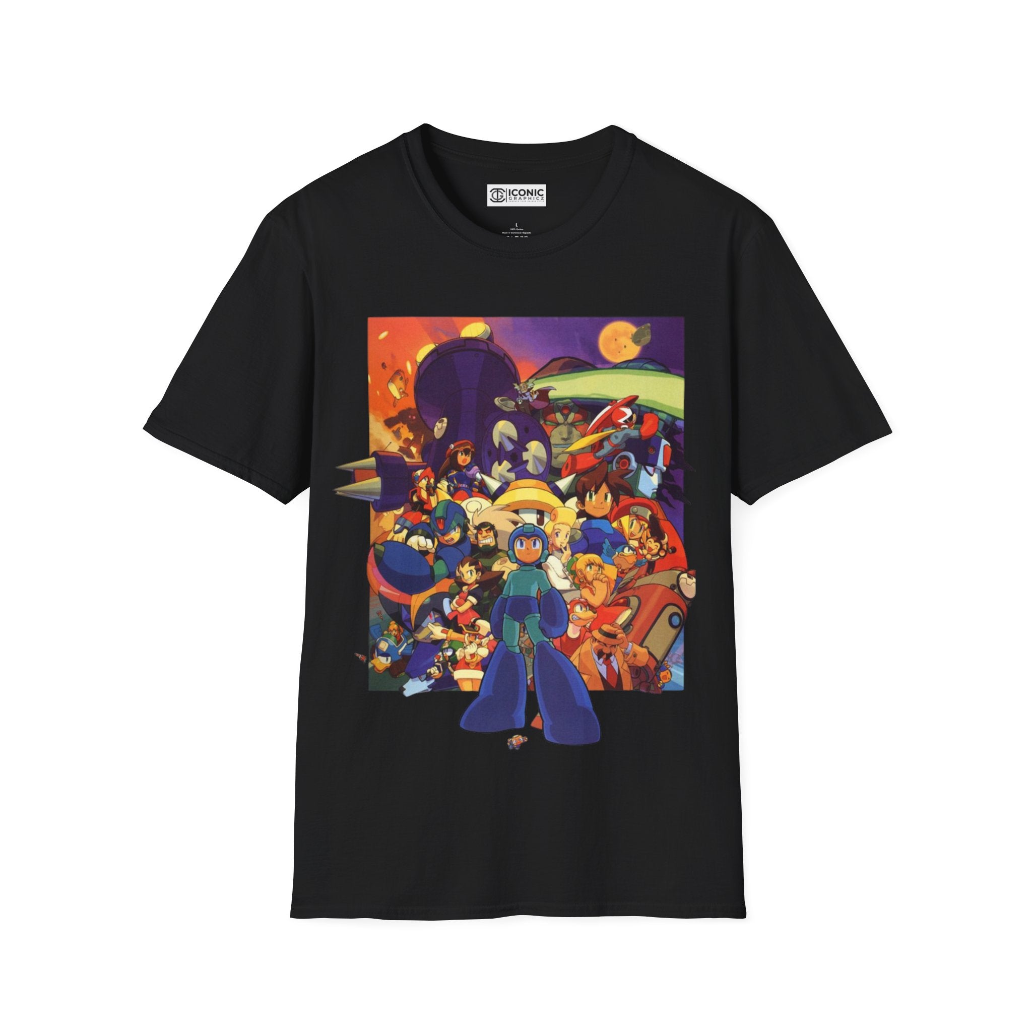 Mega Man Unisex Softstyle T-Shirt - IGZ Clothing 