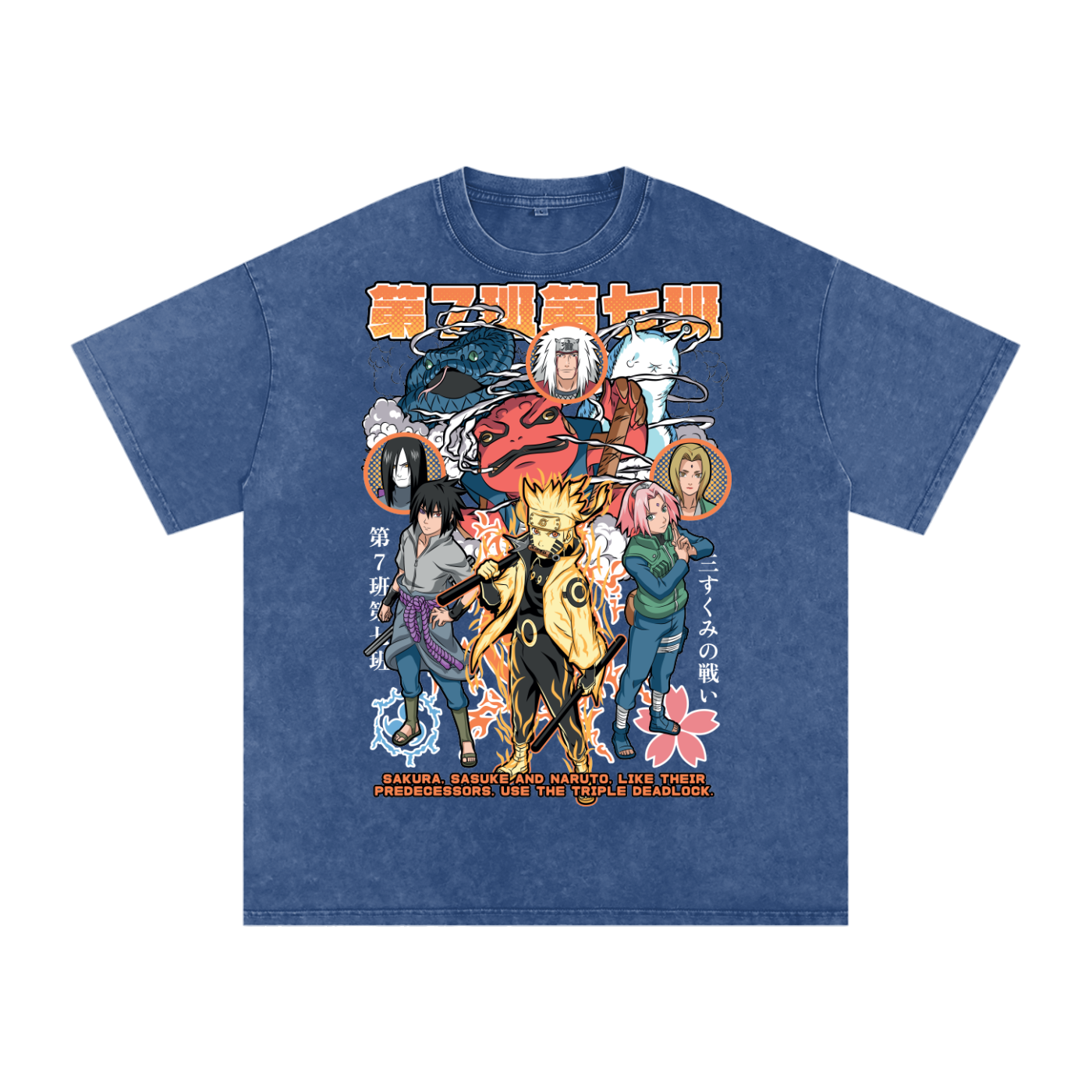 Naruto Shippuden Acid Wash Oversize T-Shirt