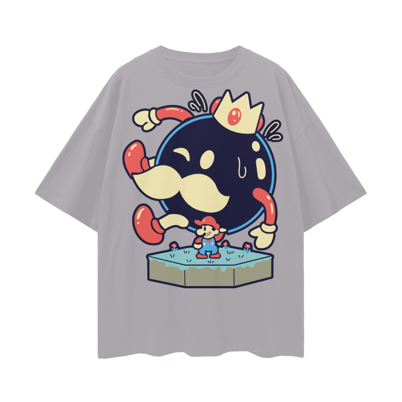 Super Mario Oversize Deep Drop Shoulder Tee