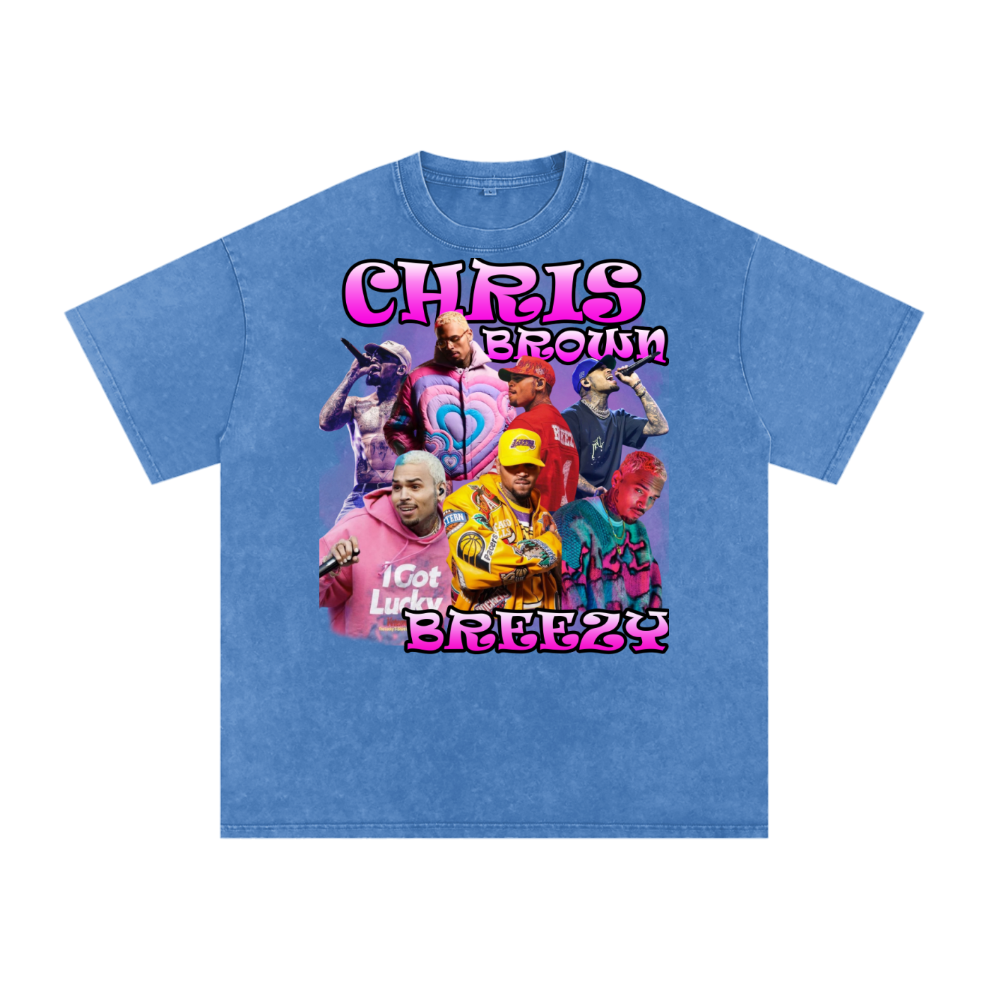 Chris Brown Acid Wash Oversize T-Shirt