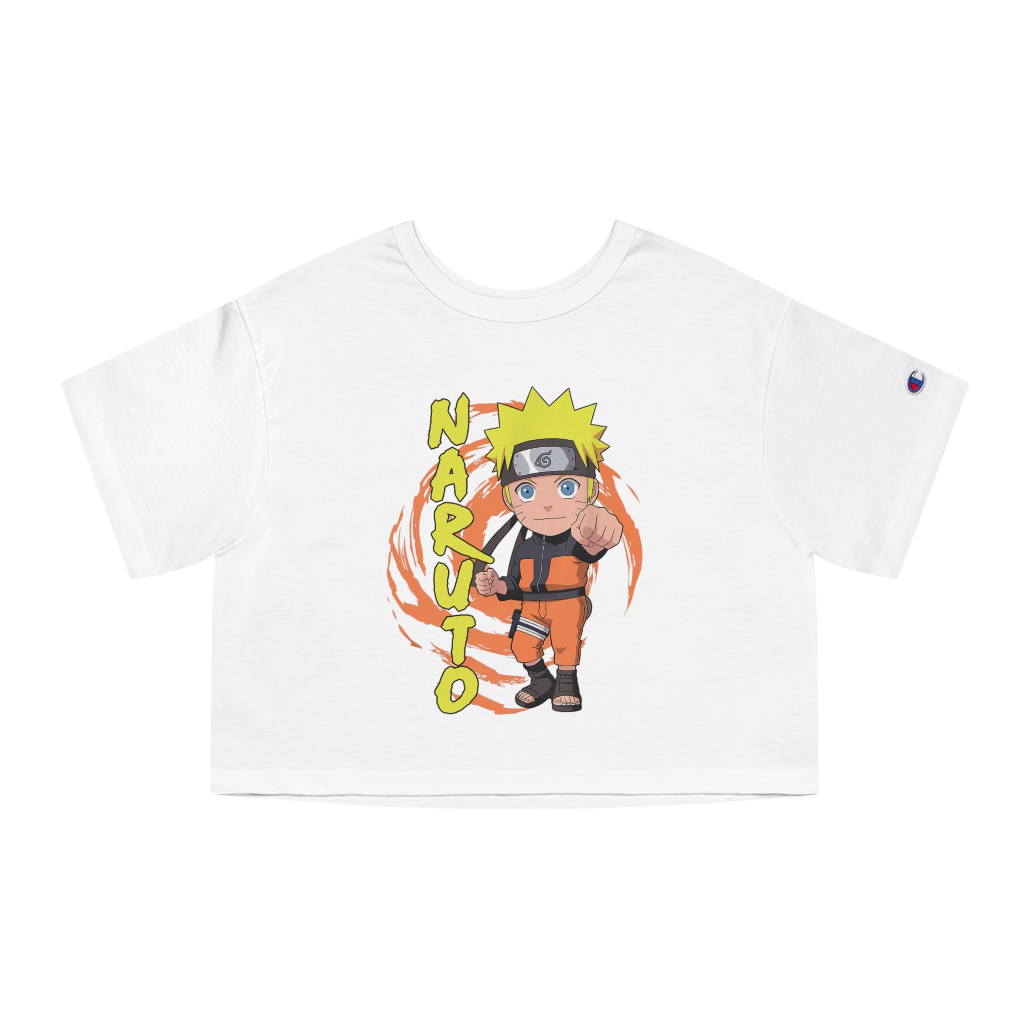 Uzumaki Naruto Champion Women's Heritage Cropped T-Shirt - IGZ Clothing 