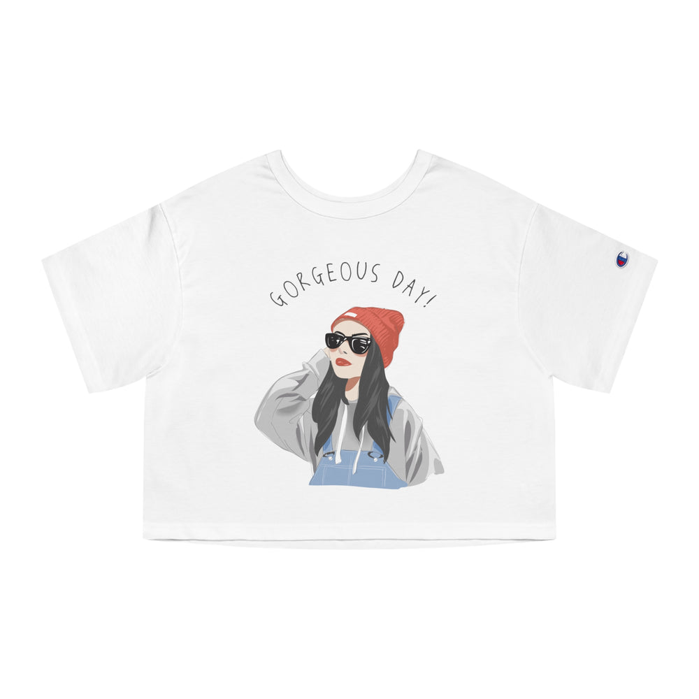 Gorgeous day Champion Women's Heritage Cropped T-Shirt - 