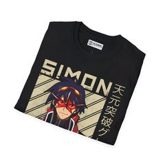 Gurren Lagann Simon Unisex Softstyle T-Shirt - IGZ Clothing 