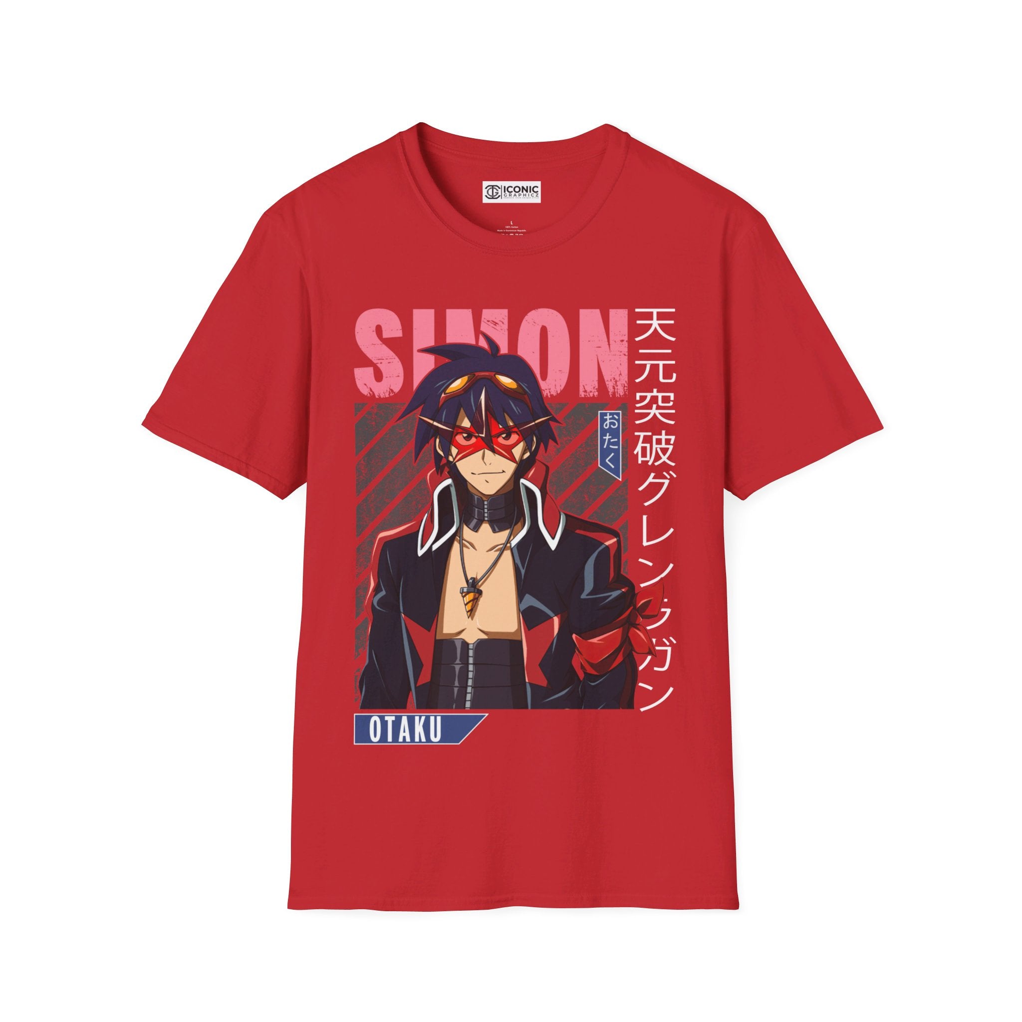 Gurren Lagann Simon Unisex Softstyle T-Shirt - IGZ Clothing 