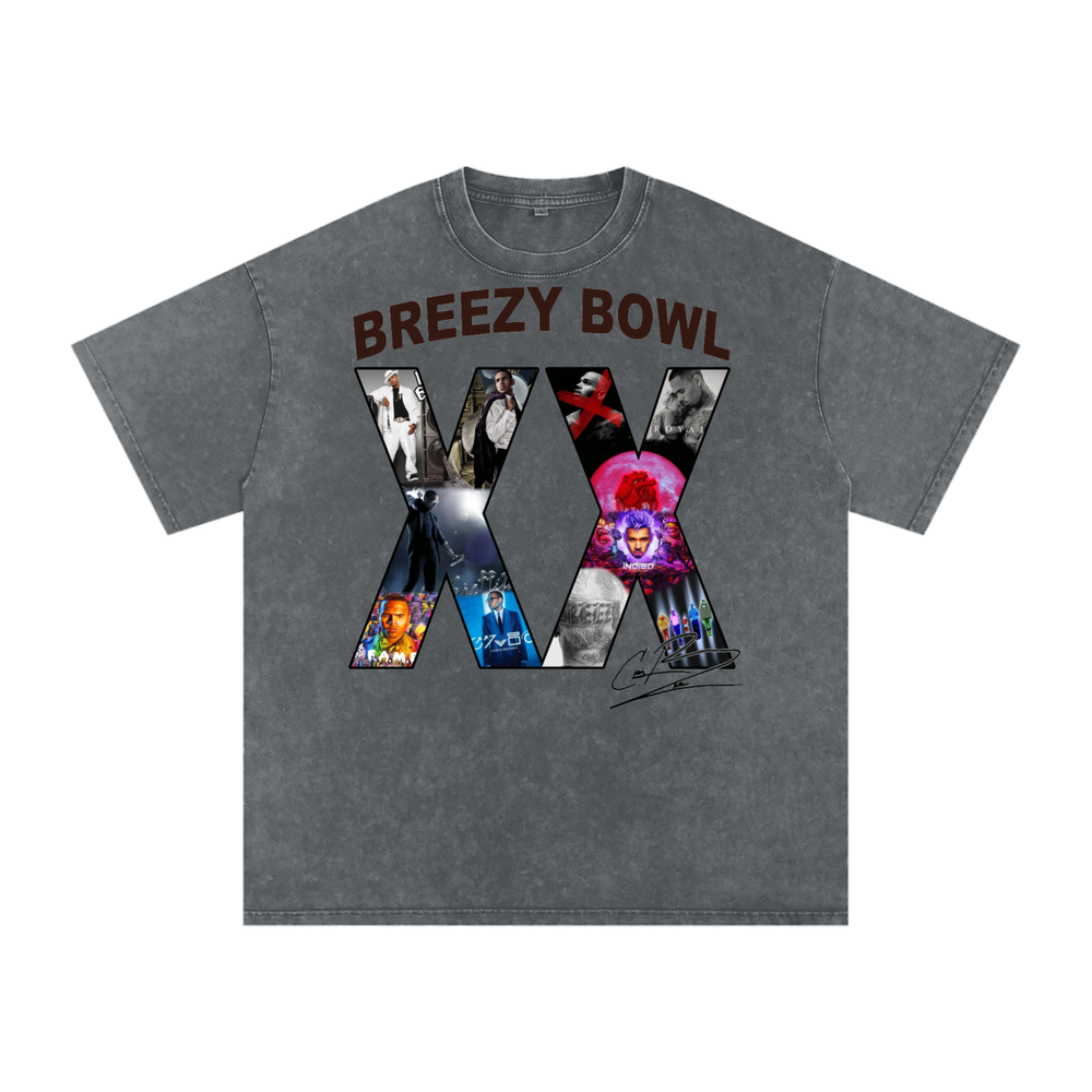 Chris Brown Breezy Bowl Acid Wash Oversize T-Shirt