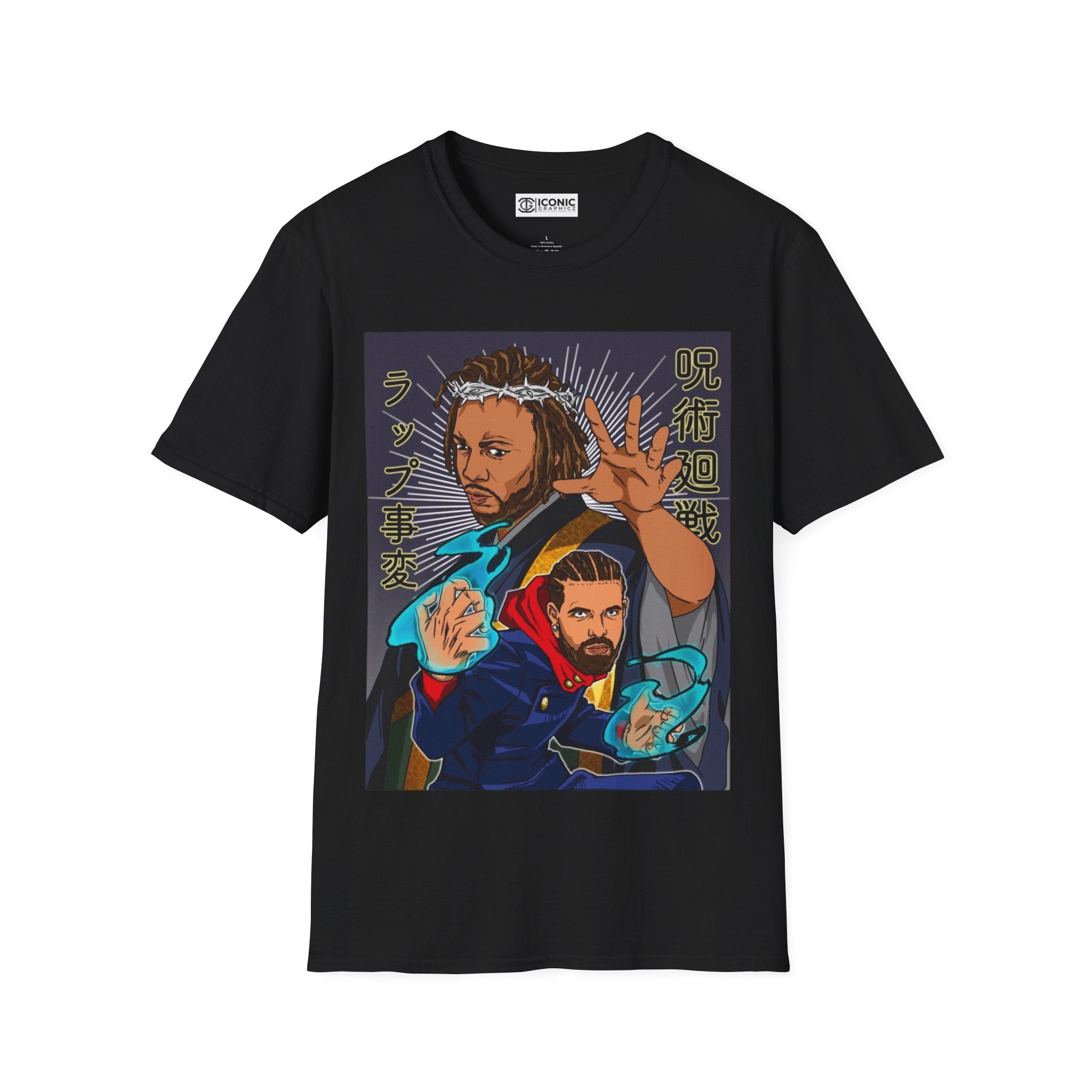 Jujitsu Kaisen Drake vs Kendrick Lamar Unisex Softstyle T-Shirt - IGZ Clothing 