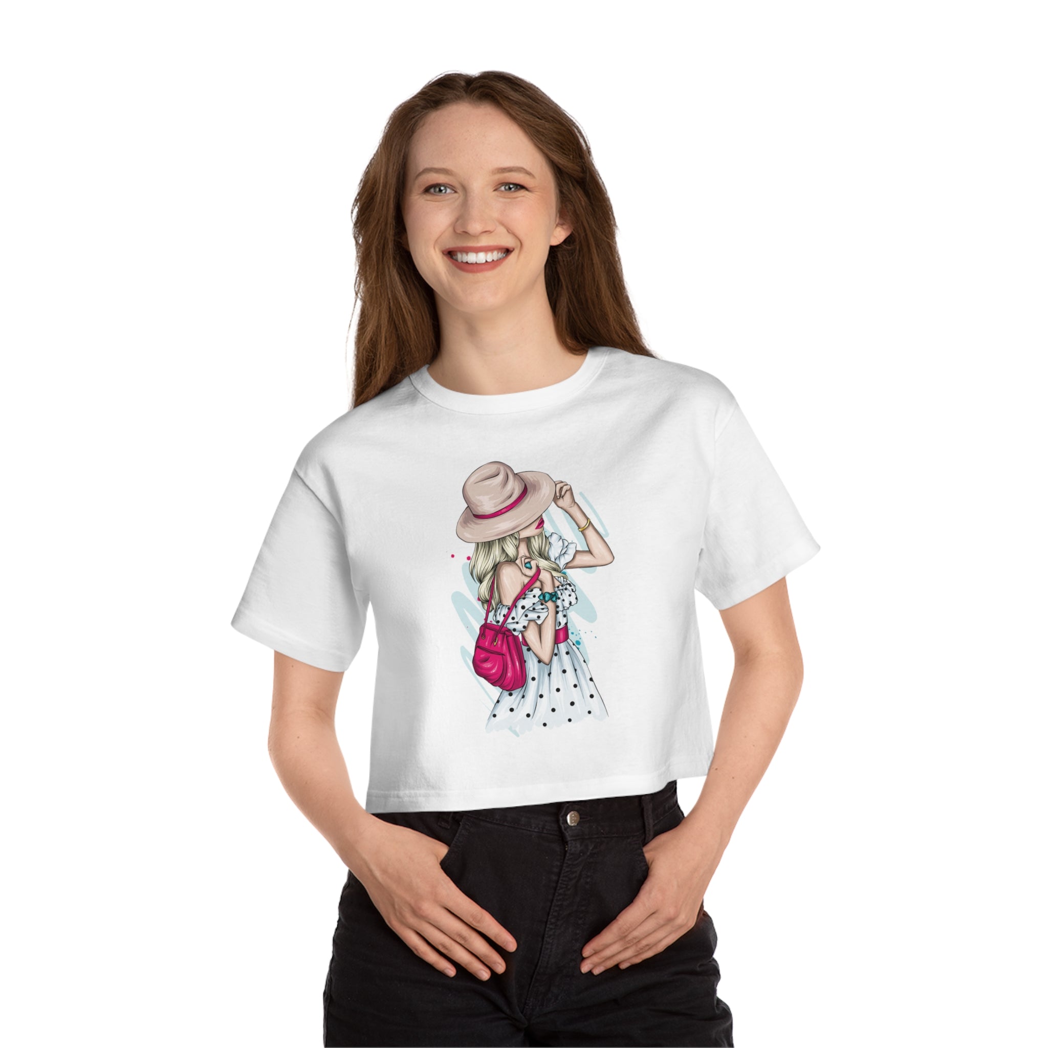 Go Girl Champion Women's Heritage Cropped T-Shirt