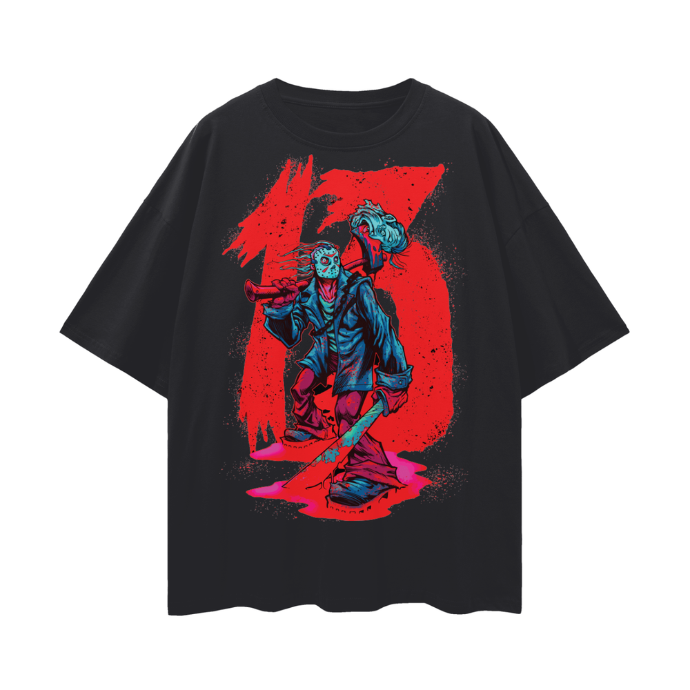 Jason Vorhees Oversize Deep Drop Shoulder Tee