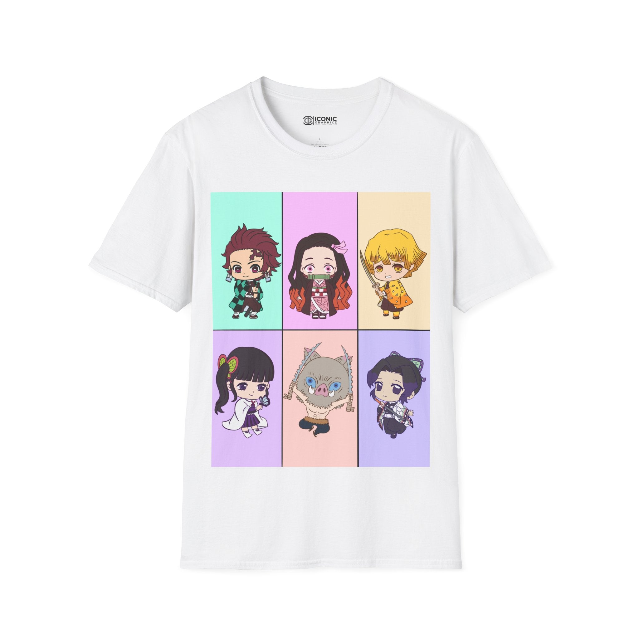 Cute Demon Slayers Unisex Softstyle T-Shirt - IGZ Clothing 