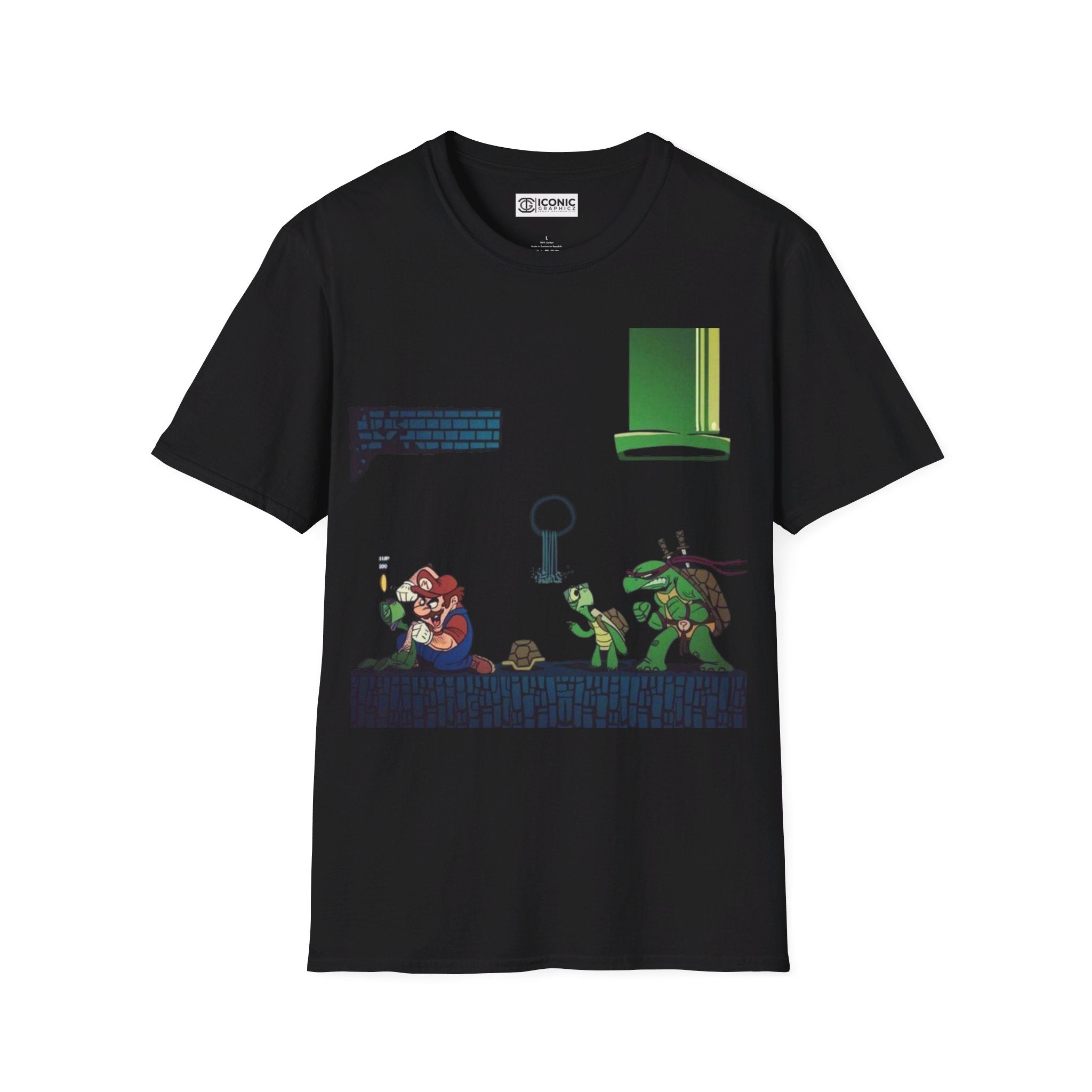 TMNT and Mario Unisex Softstyle T-Shirt - IGZ Clothing 